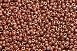 PRECIOSA rokajl 8/0 (2,8 - 3,2 mm) RH, bal. 50 g - metal. měděná, matná