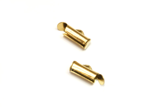 Nasunovací koncovka, šířka 10 mm, průměr 4 mm, nerezová ocel AISI 304, barva zlatá, 2 ks