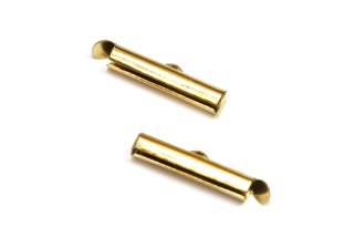 Nasunovací koncovka, šířka 20 mm, průměr 4 mm, nerezová ocel AISI 304, barva zlatá, 2 ks
